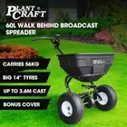 PLANTCRAFT Walk Behind Spreader Broadcast 60L Seed Fertiliser Lawn Soil