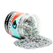 6oz Party Crasher 0.025 Silver Holographic Metal Flake - Solvent Resistant
