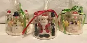 Santa & Snowmen Christmas Candle Votives_Set of 3_Scent of Baked Apple Pie