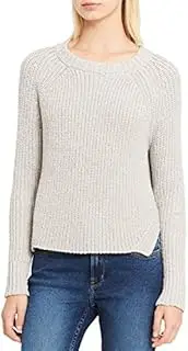 [Calvin Klein] High-Low Metallic-Detail Sweater