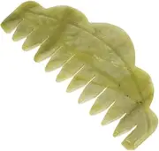 HIAKDOFT Jade Scalp Massage Comb for Wide Tooth Hair Guasha Comb for Scalp Stimulation Multifunctional Tool for Hair Maintenance Portable Head
