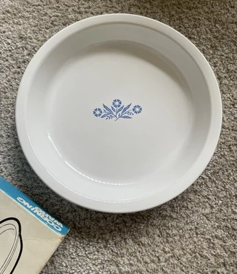 Vintage Corning Ware Cornflower Blue Pie Pan Plate Dish P-309 9x1.25