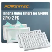 POWERTEC Inner & Outer Filters for WEN 3410 Air Filtration System & POWERTEC ...