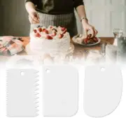 3Pc CAKE DECORATING TOOLS Icing Smoother Fondant Cutter Baking Spatula Scraper