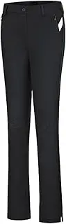 [SHWING] Ladies Golf Pants with Pockets - Zipper Pockets Quick Dry Pants,Women's Golf Pants Stretch Waisted Sweatpants Flared Athletic Work Pants Black