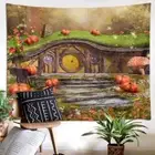 Green Grass Mushroom 3D Wall Hang Cloth Tapestry Fabric Decorations Decor