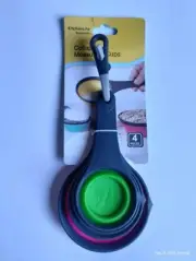 Collapsible Silicone Measuring Cups 4 Piece Set
