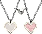 [YangQian] Matching Heart Necklaces for Couples Friends Birthday Gifts for Couples Valentines Day Gifts for Him Her Heart Necklace Gift