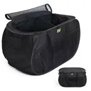 Smart Design Pop Up Trunk Organizer w/ Easy Carry Handles, Side Pockets, & Zippe