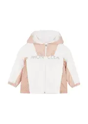 Moncler Kids Arilas Hooded Panelled Shell Jacket, Jacket, Kids Jacket - White Other 18 months