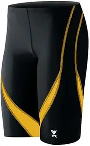 [TYR] Sport SALI1Y Boys Alliance Splice Nylon Jammer Swimsuit,Blk/Gold,24