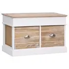 Solid Paulownia Wood Hall Bench 70x35x45cm Storage Entryway Seating vidaXL