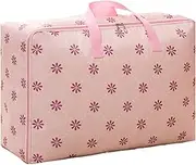Comforter Bag - Quilt Storage Bags with Zipper | Foldable Space-Saving Handbags | Pillows Organizer | Waterproof Zippered Handbags for Storage Dorm Clothes Blankets Sheets Comforters Bedding