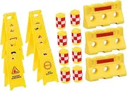 Vaguelly Educational Traffic Sign Toys for Kids 19pcs Street Roadblock Toys Set Miniature Traffic Cones Realistic Road Sign Models