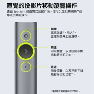 Logitech Spotlight 藍芽簡報器 USB 長距離 簡報筆 雷射筆 會議筆 PPT 翻頁 LOGI020