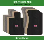 Lloyd Berber Front Row Carpet Mats for 1968-1980 MG MGB w/British Flag Logo (for: MG)
