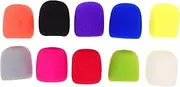 ERINGOGO 10pcs Handheld Microphone Windscreen: 3.8cm Hole Foam Covers - Colorful Reusable Mic Protector Sponge Sleeve For Ktv Karaoke Noise Reduction