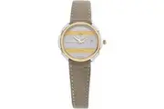 Elegance Defined: NOMOS Tetra 106-1 Ladies' Leather Watch in Grey & Brown