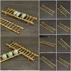 Multi-purpose Bamboo Ladder Cup Holder Yellow Tea Accessories Desktop Ornament