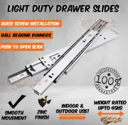 Push Out Drawer Slides Runners Push to Open 350mm 4WD 45kg Caravan Trailer Draw