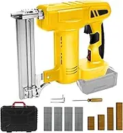 Cordless 18GA Brad Nailer for Dewalt 20V Max Battery, 2 in 1 Brad Nailer/Narrow Crown Stapler with 500 Nails and 500 Staples, Brushless Motor, for Home Improvement, DIY and Woodworking (No Battery)
