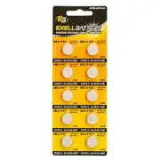 10pk Exell EB-L1142 Alkaline 1.5V Watch Battery Compatible With AG12 386 LR43