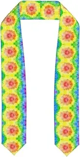 [SKKNT] Tie Dye Print Graduation Shawl Stole For Academic Commencements Honor Sash Congratulations Gift