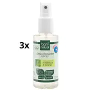 Lot of 3 Vegan Deodorant Spray Aloe Vera Tea Tree Grapefruit 120ml Boni Natural