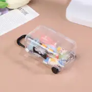 1Pc Mini Trolley Luggage For Storing Dolls Clothes Shoes Jewelry Box SuitcaZW