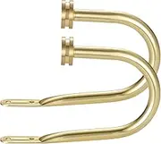 Curtain Holders, 2 Pack Brass Decorative Curtain Holdbacks for Wall Curtain Drapery