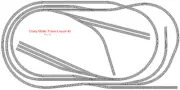 Bachmann E-Z Track Train Layout #042 Train Set HO Scale 5' X 10' Wire Switches