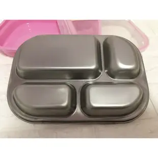 廚神 (現貨) 台灣製 四格環保餐盤 彩漾304不鏽鋼隔熱盤盒 四格餐盒 便當盒 樂扣 餐具