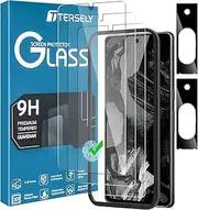 [T Tersely] [3+2 Pack] Tempered Glass Screen Protector for Google Pixel 8a 2024 (6.1 inch) with Camera Lens Protector and Installation Alignment Frame Case Friendly