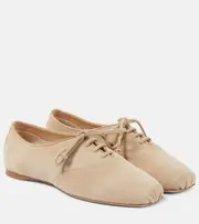[Gabriela Hearst] Gabriela Hearst Maya leather lace-up flats AU 5 beige