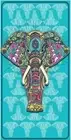 New Teal Blue Elephant Beach Bath Pool Towel Gift Elehants Herd African Boho NIP
