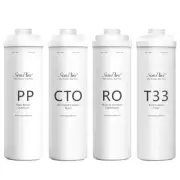 PP CTO T33 RO Water Filter Cartridge Replacement For SimPure T1-400 UV RO System