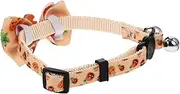 Halloween Pet Cat Dog Collar Adjustable Pumpkin Bow Neck Decoration for Parties Stylish Bow Collar for Kittens and Puppies Present for Pet Birthdays and Festive Occasions