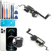 YWLRONG Earpiece Speaker for iPhone 12 Ear Speaker Replacement for iPhone 12 PRO Speaker Replacement Light Proximity Sensor Flex Cable Earphone Speaker Assembly with Tools