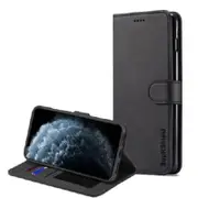 For Apple iPhone 11 Pro Case, SupRShield Wallet Leather Flip Magnetic Stand Case Cover For Apple (Black)