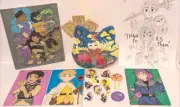 The Owl House Lot (Handmade paints, draws, mask and pins)