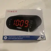 Timex T231GRY Dual Alarm AM/FM Clock Radio with Digital Tuning Line-In Ready