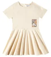 [Burberry Kids] Burberry Kids EKD cotton jersey dress Y 10 beige