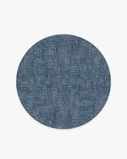 185' Round | Machine Washable Runner Rug | Kid & Pet Friendly | Indoor Rug | Crosshatch Sapphire Rug | Ruggable