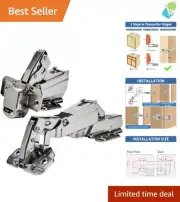 175° Soft Close Concealed Hydraulic Cabinet Hinges - Perfect for Frameless Doors