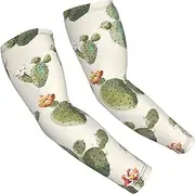 [FSCEV] Cute Cactus Sun Protection Arm Sleeves Outdoor Essentials Cooling Compression Golf Hiking Cycling