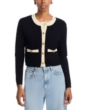 Wayf Contrast Border Button Front Cardigan