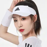 在飛比找Yahoo!奇摩拍賣優惠-100％原廠adidas愛迪達網球帽女跑步運動帽夏季男空頂帽