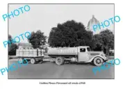 OLD 8x6 PHOTO GOLDEN FLEECE FIREZONED OIL TRUCK c1950