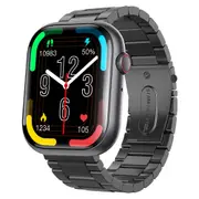 2.1 Inch Screen Smart Watch With Blood Sugar / Blood Oxygen Monitoring / Sos Alarm / 100+ Sports Modes Black 3 Bead Steel Black 3 Bead Steel Smart Wat