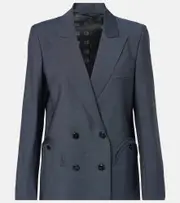 [Blaze Milano] Blazé Milano Alie double-breasted wool and mohair blazer AU 10 blue